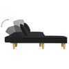vidaXL Schlafsofa in L-Form Schwarz 255x140x70 cm Stoff
