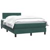 vidaXL Boxspringbett mit Matratze Dunkelgr&uuml;n 120x210 cm Samt