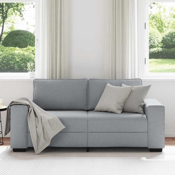 vidaXL 2-Sitzer-Sofa Hellgrau 140 cm Stoff