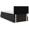 vidaXL Bett mit Stauraum und LED mit LED Schwarz 100 x 200 cm Samt