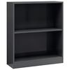 vidaXL B&uuml;cherregal Hochglanz-Grau 60x24x76 cm Holzwerkstoff