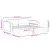 vidaXL Tagesbett Ausziehbar Taupe 80x200 cm Stoff