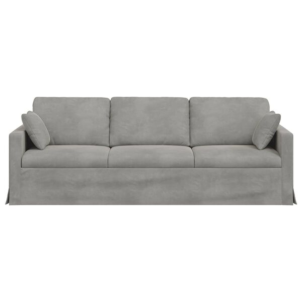 vidaXL Sofa Hellgrau 228 x 78 x 80 cm Samt