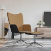 vidaXL Relaxsessel mit Hocker Braun Samt und PVC