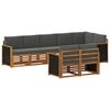 vidaXL Outdoor-Sofagarnitur 7 stk. Natur und Anthrazit
