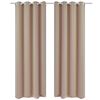 Verdunkelungs-Vorh&auml;nge mit Metallringen 135 x 245 cm Creme blackout