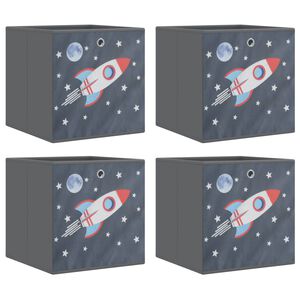 vidaXL Faltboxen 4 Stk. Grau 32x32x32 cm Vlies