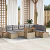 vidaXL Garten Essgruppe mit Kissen 9 pcs Beige und Grau