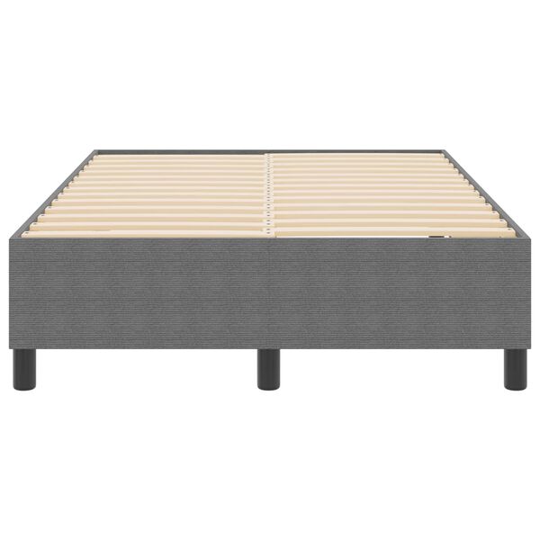 vidaXL Boxspringbett Hellgrau 120 x 200 cm Cordstoff
