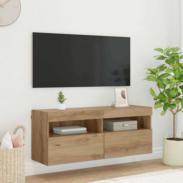 vidaXL TV-Wandschrank Artisan-Eiche 100 x 30 x 40 cm Holzwerkstoff