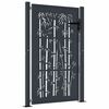 vidaXL Gartentor Anthrazit 100x150 cm Stahl Bambus-Design