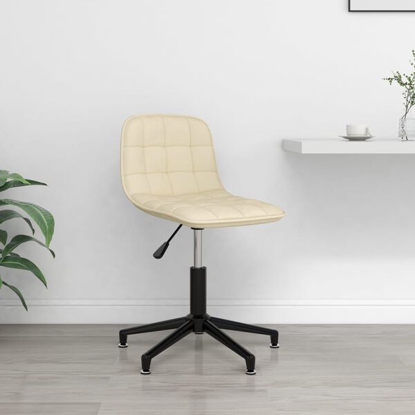 vidaXL Esszimmerstuhl Drehbar Creme Samt