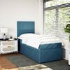 vidaXL Boxspringbett mit Matratze Blau 80x200 cm Samt
