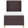 vidaXL Boxspringbett mit Matratze Dunkelgrau 90x190 cm Dunkelbraun