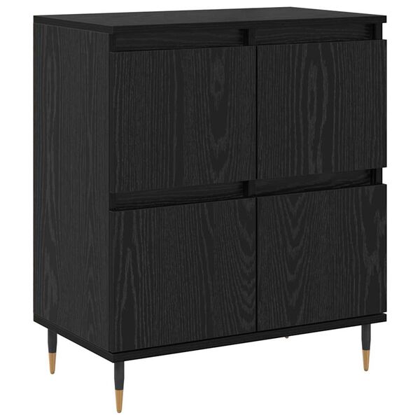 vidaXL Sideboard Schwarz Eichen-Optik 60 x 35 x 70 cm