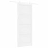 vidaXL Schiebet&uuml;r 93 x 232 cm Holzwerkstoff Wei&szlig;