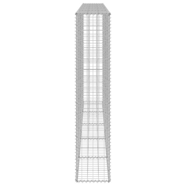 vidaXL Gabionenwand mit Abdeckung Verzinkter Stahl 300x30x150 cm