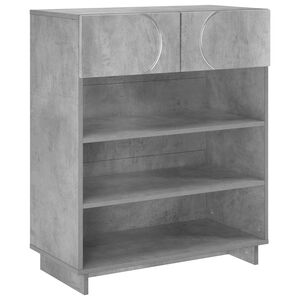 vidaXL Schuhschrank 73 x 38 x 87,5 cm Holzwerkstoff Betongrau
