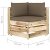 vidaXL 9-tlg. Garten-Lounge-Set mit Kissen Gr&uuml;n Impr&auml;gniertes Holz