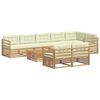 vidaXL Outdoor-Sofagarnitur 9 stk. Wei&szlig; und Creme