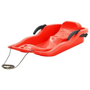vidaXL Schlitten mit Bremsen Rot 87x40x18 cm Polypropylen