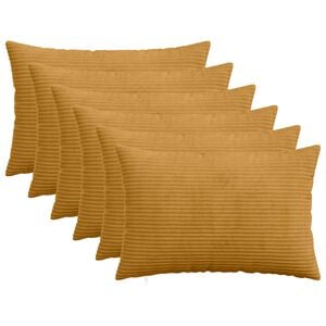 vidaXL Kissenbezug 6 pcs HEERLEN Gelb 30 x 50 cm Cord