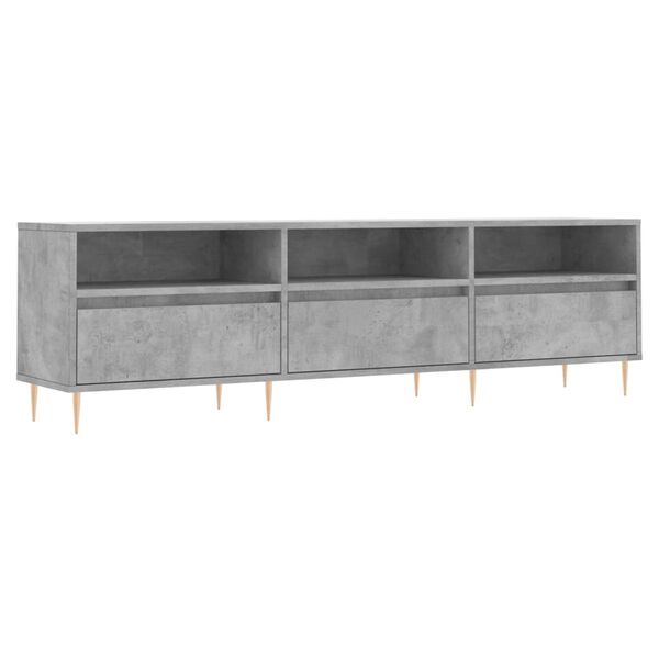 vidaXL TV-Schrank Betongrau 150x30x44,5 cm Holzwerkstoff