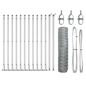vidaXL Zaunpfosten Silber
