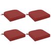 vidaXL 4-teilige Sitzkissen SOEST 4 stk. 100 % Polyester Weinrot