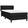 vidaXL Boxspringbett mit Matratze Schwarz 90x190 cm Stoff
