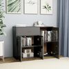 vidaXL Sideboard Hochglanz-Grau 88x30x70 cm Holzwerkstoff