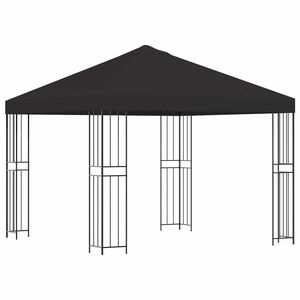 vidaXL Pavillon 3 x 3 m Anthrazit Polyester und Stahl 190 gsm