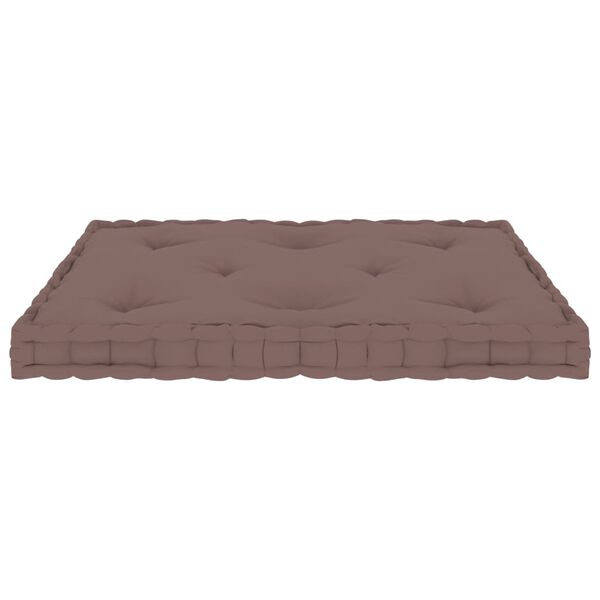 vidaXL Paletten-Bodenkissen Taupe 73x40x7 cm Baumwolle