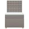 vidaXL Boxspringbett mit Matratze Taupe 100x200 cm Stoff