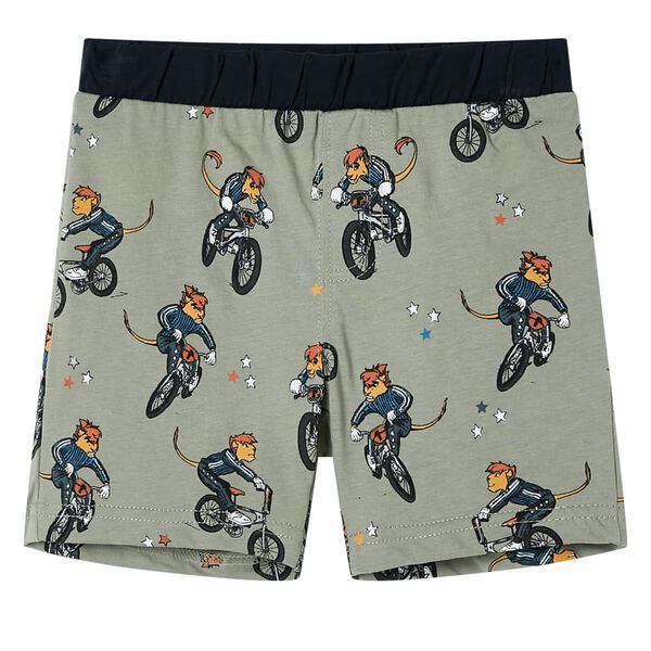 Kinderpyjama mit Kurzen Ärmeln Hellkhaki 104