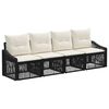 vidaXL Gartensofa-set 4 stk. Schwarz Poly-Rattan