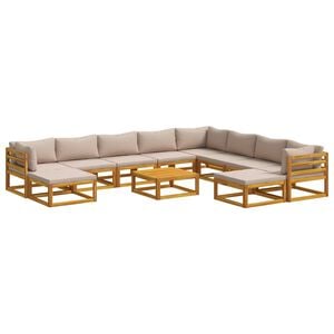 vidaXL Sofa-Set 11 stk. Natur Massivholz Akazie