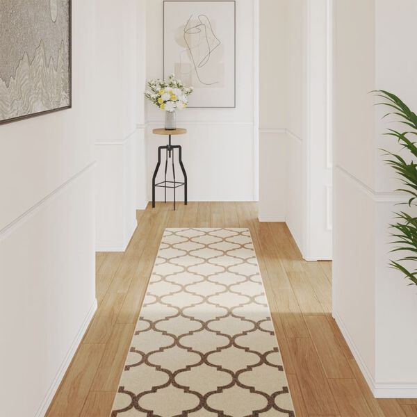 vidaXL Teppich Kurzflor Mehrfarbig 80x300 cm Rutschfest