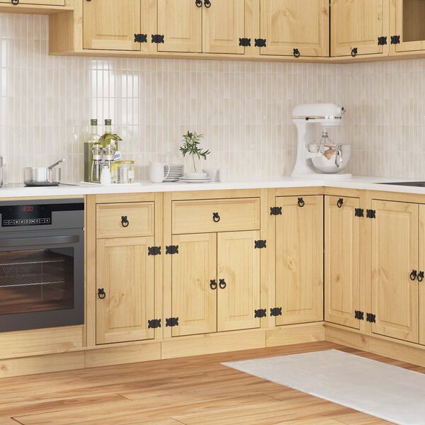 vidaXL Schrank SKI Honigbraun 60 x 46 x 81,5 cm Massives Kiefernholz