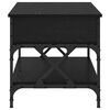 vidaXL Couchtisch Schwarz Eichen-Optik 70x50x50cm Holzwerkstoff