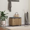 vidaXL Flurbank mit Kissen mit Speicher Artisan-Eiche 60 x 38 x 46 cm