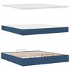 vidaXL Ottoman-Bett mit Matratze & LEDs Blau 160x200 cm Stoff