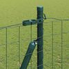 vidaXL Zaun mit Pfosten Gr&uuml;n 1,4 x 10 m Stahl und PVC