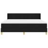 vidaXL Boxspringbett mit Matratze Schwarz 200 x 180 cm Polyester
