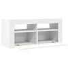 vidaXL TV-Schrank mit LED-Leuchten Wei&szlig; 90x35x40 cm