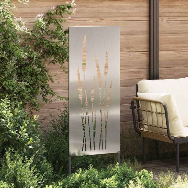 vidaXL Garten Sichtschutz-Leinwand Silber 50 x 140 cm Verzinkter Stahl