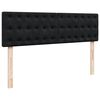 vidaXL Ottoman-Bett mit Matratze & LEDs Schwarz 140x190 cm Samt