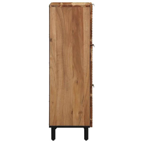 vidaXL Highboard mit Regal Natur 40 x 33,5 x 110 cm Massivholz Akazie