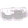 vidaXL 7-tlg. Garten-Sofagarnitur mit Kissen Beige Poly Rattan Akazie