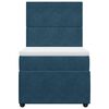 vidaXL Boxspringbett mit Matratze Dunkelblau 90x200 cm Samt